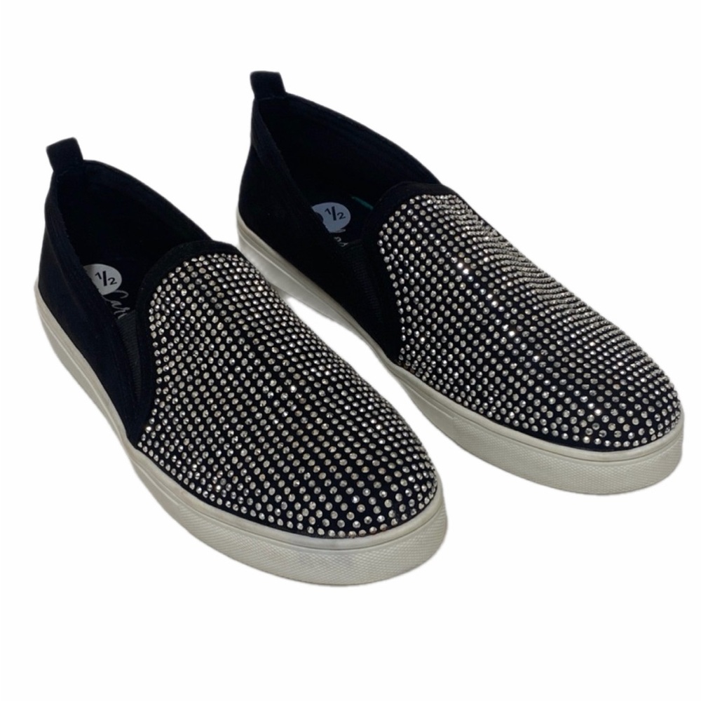 Carlos by Carlos Santana Sutton Women’s Black Suede and Rhinestone sneaker sz9.5